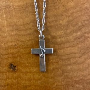 James Avery cross with chain necklace
